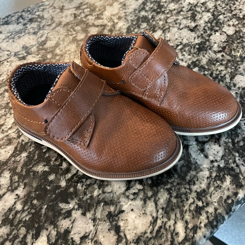 Nordstrom Brown Dress Shoes with Velcro Strap